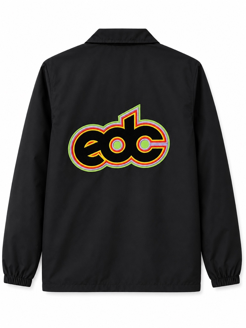 Insomniac EDC black coach-style windbreaker jacket in size Medium.
